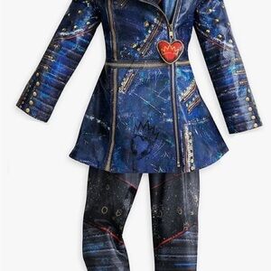 Disney Store Descendants Girls 2 pc Faux Leather Jacket Evie Costume sz 5/6